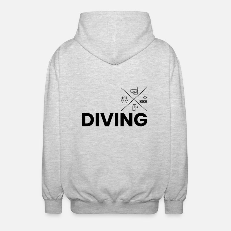 Plongée - Veste à capuche unisexe - gris clair chiné