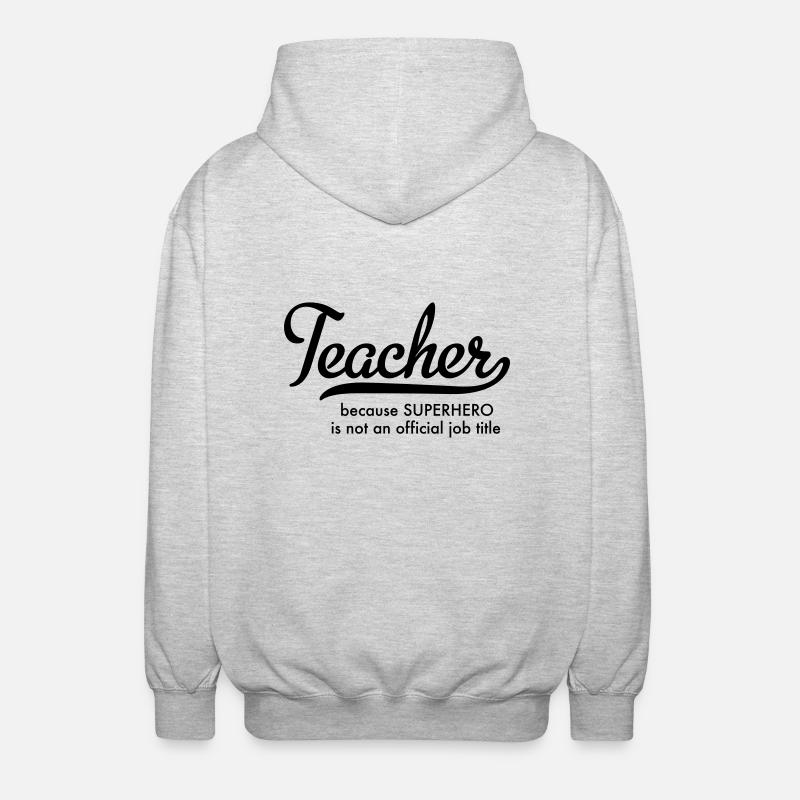 Enseignant - Veste à capuche unisexe - gris clair chiné