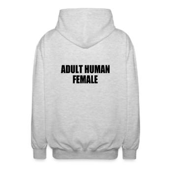 Adult human female - Veste à capuche unisexe - gris clair chiné - Dos - AI Model Male 185 light (185cm)