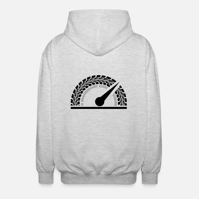 Tires Speedometer High Speed - Unisex Hooded Jacket - light heather grey