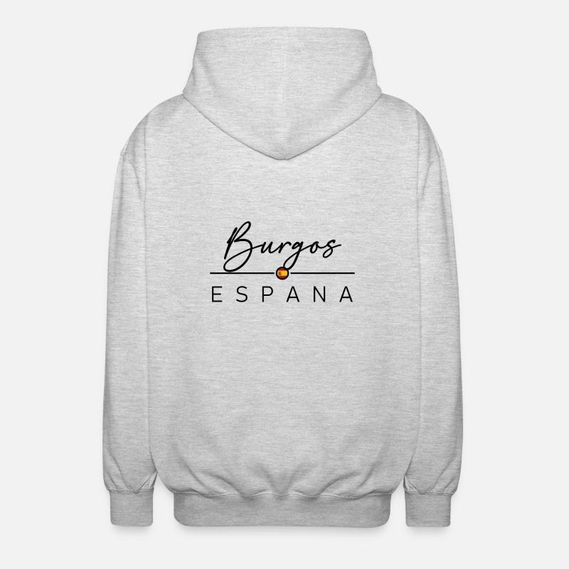 Espagne - Burgos - Espagne - España - Veste à capuche unisexe - gris clair chiné