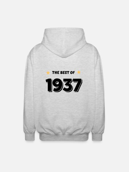 Best of 1937 - Unisex Hooded Jacket - light heather grey