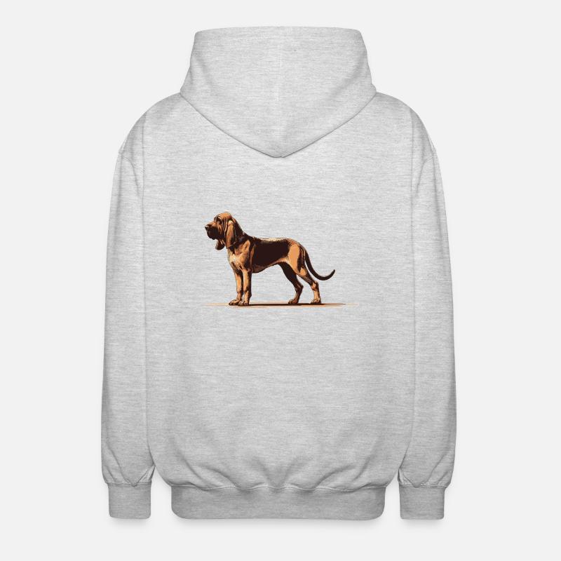 Bluthund - Unisex Kapuzenjacke - Hellgrau meliert