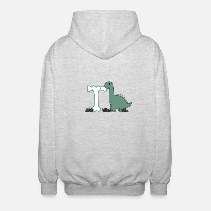 Buchstabe T - Unisex Kapuzenjacke - Hellgrau meliert