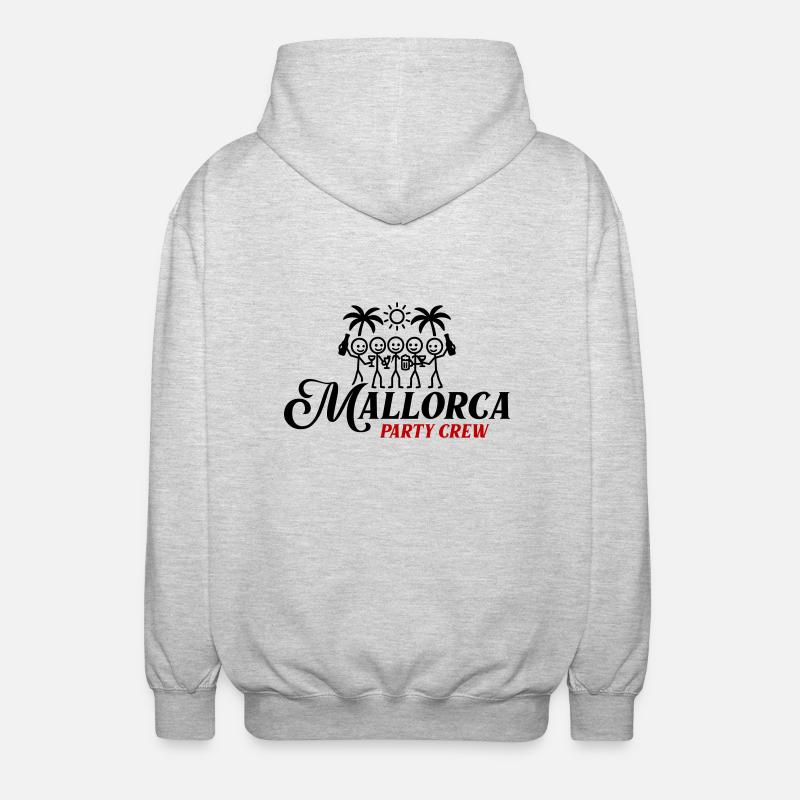 Mallorca Party Crew - Unisex Hooded Jacket - light heather grey