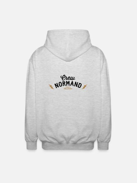 Crew Normand logo - Veste à capuche unisexe - gris clair chiné