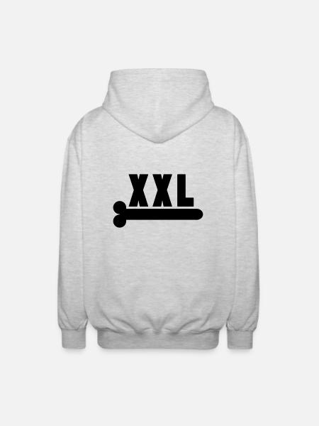 xxl penis - Unisex Hooded Jacket - light heather grey