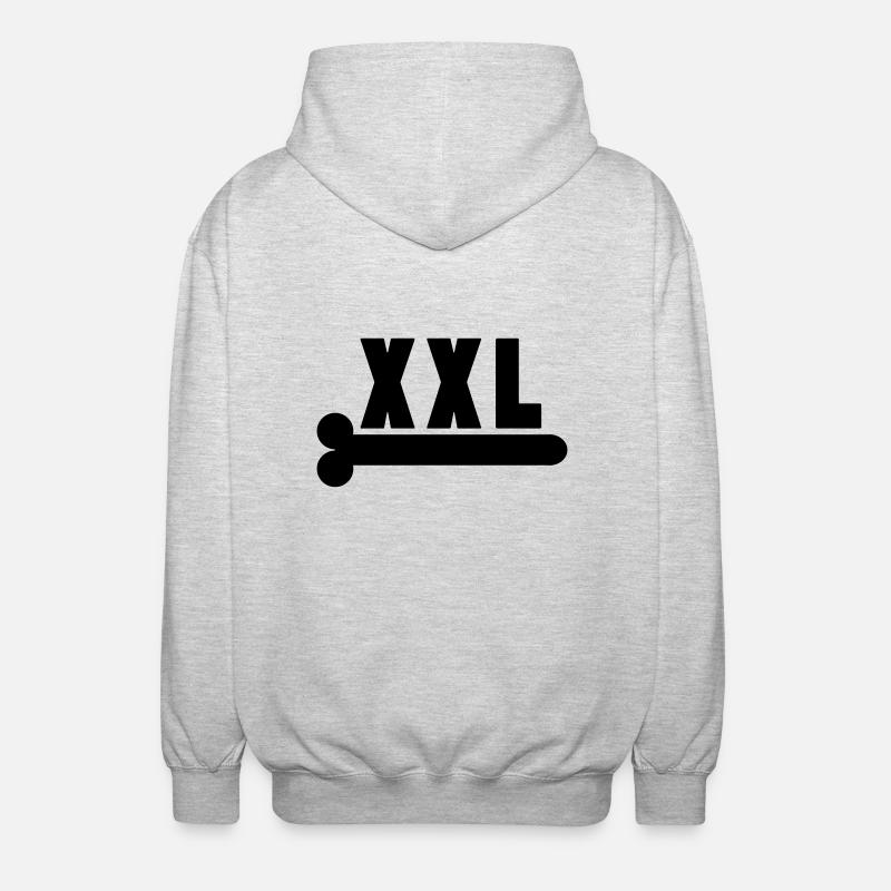 xxl penis - Unisex Kapuzenjacke - Hellgrau meliert