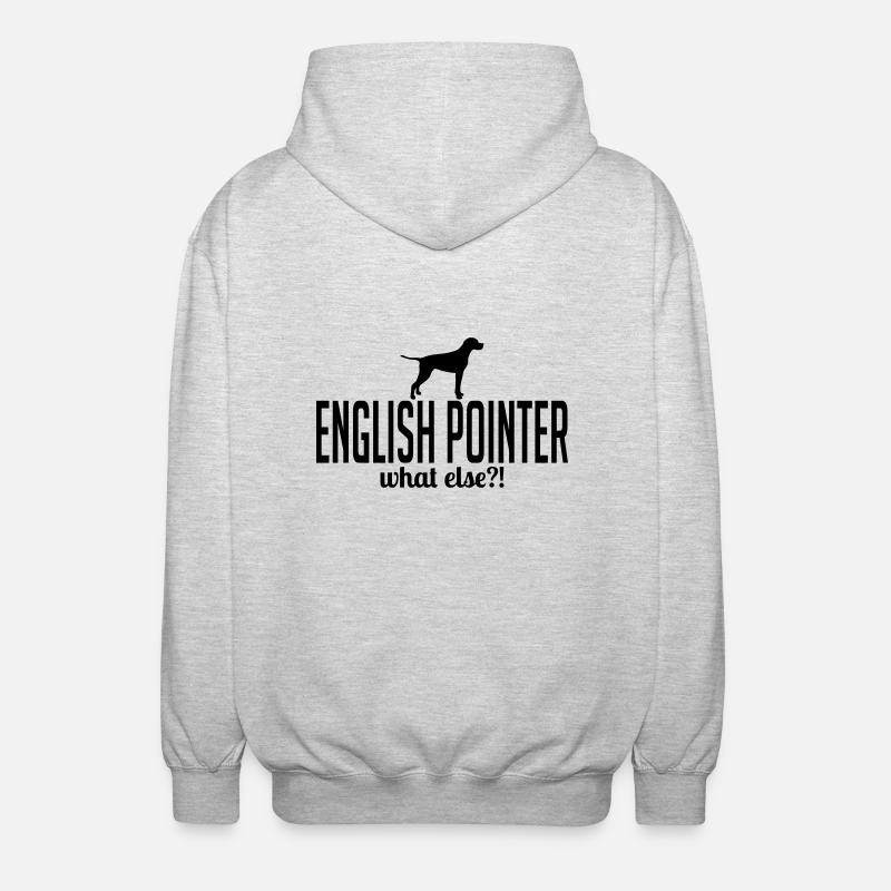 ENGLISH POINTER what else - Unisex Kapuzenjacke - Hellgrau meliert