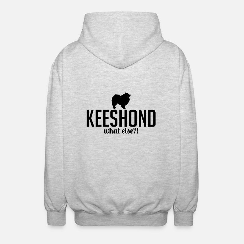 KEESHOND what else - Unisex Kapuzenjacke - Hellgrau meliert