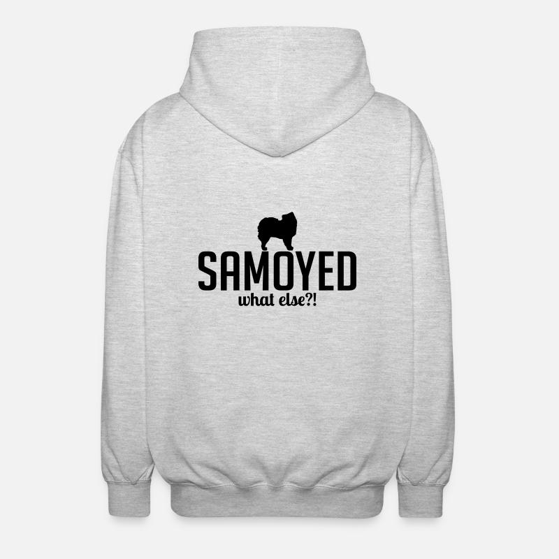 SAMOYED what else - Unisex Hooded Jacket - light heather grey