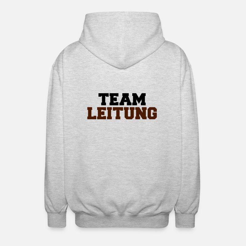 team-leitung - Unisex Kapuzenjacke - Hellgrau meliert