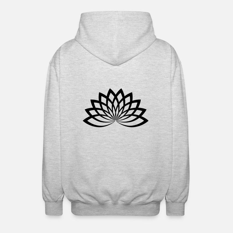 Lotus - Unisex Kapuzenjacke - Hellgrau meliert