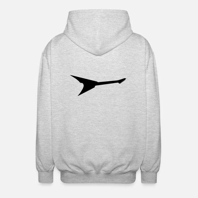 Guitare Flying V Jackson - Veste à capuche unisexe - gris clair chiné