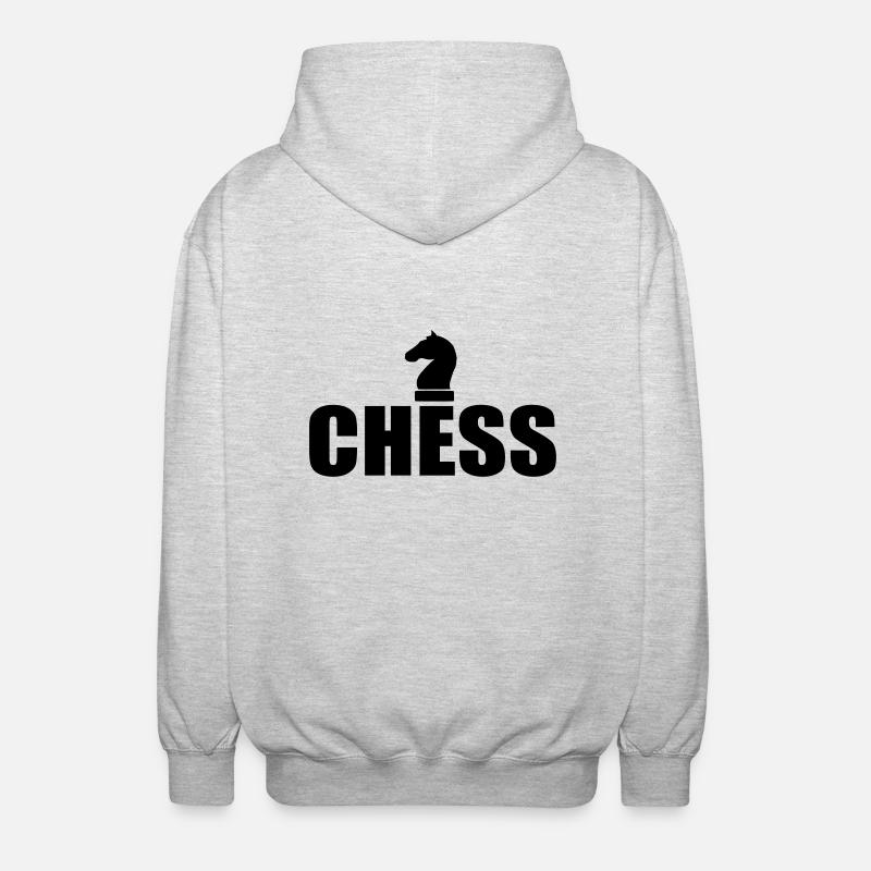 échecs - Veste à capuche unisexe - gris clair chiné