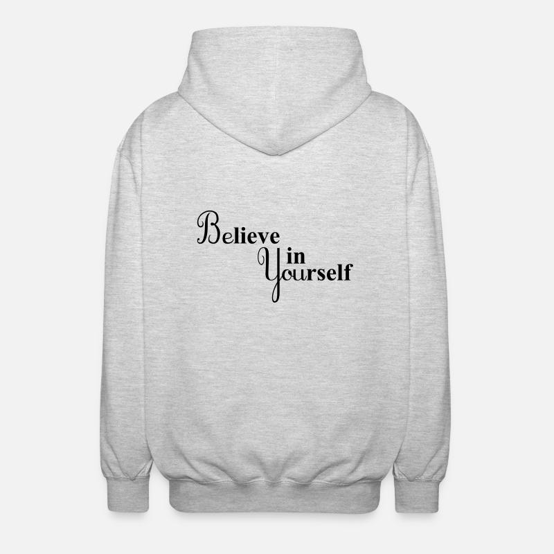 Croyez en vous-même - Veste à capuche unisexe - gris clair chiné
