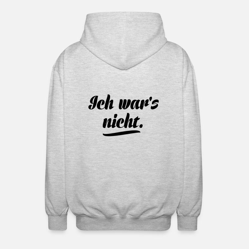 Ich war's nicht - Unisex Kapuzenjacke - Hellgrau meliert