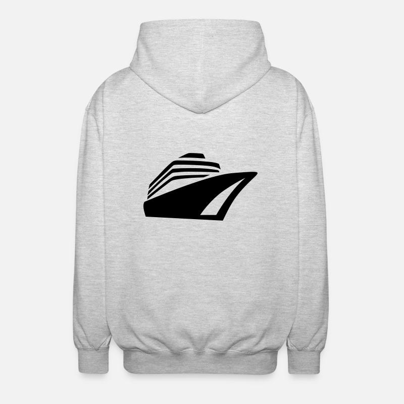 Bateau - Veste à capuche unisexe - gris clair chiné