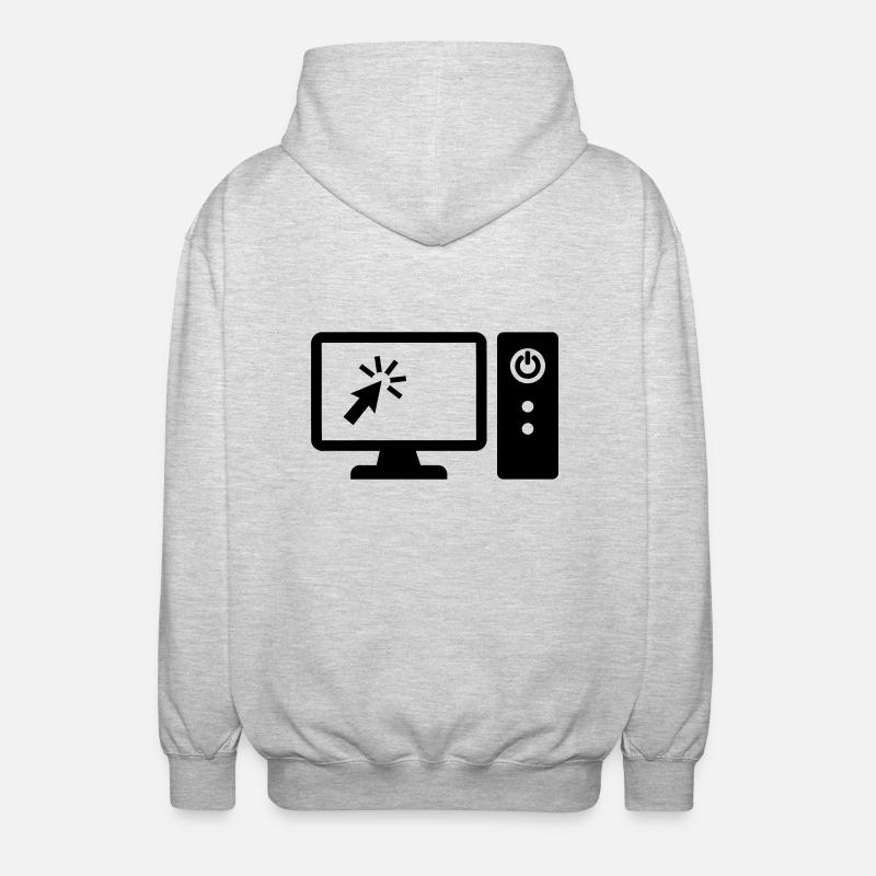 Computer - Unisex Hooded Jacket - light heather grey