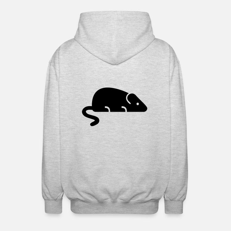 Maus - Unisex Kapuzenjacke - Hellgrau meliert