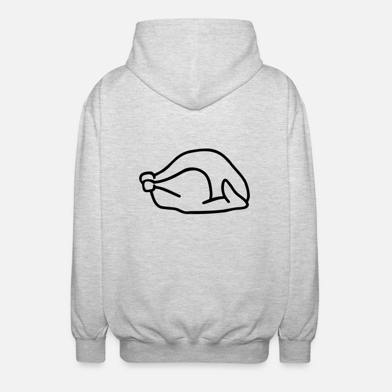 Truthahn - Unisex Kapuzenjacke - Hellgrau meliert