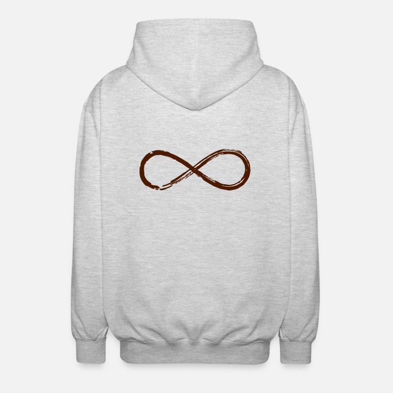 Lemniscate, Symbol Infinity, Mathematics, Loop - Unisex Hooded Jacket - light heather grey