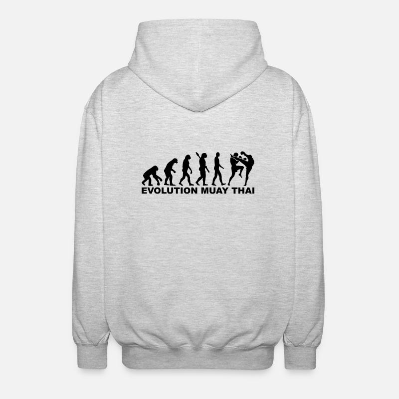 Evolution Muay Thai - Unisex Hooded Jacket - light heather grey