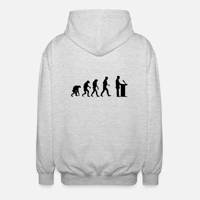 redner evolution - Unisex Kapuzenjacke - Hellgrau meliert