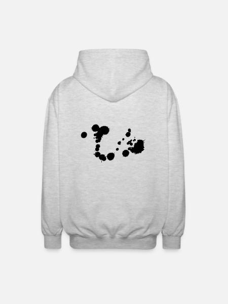 kleckse_01 - Unisex Kapuzenjacke - Hellgrau meliert