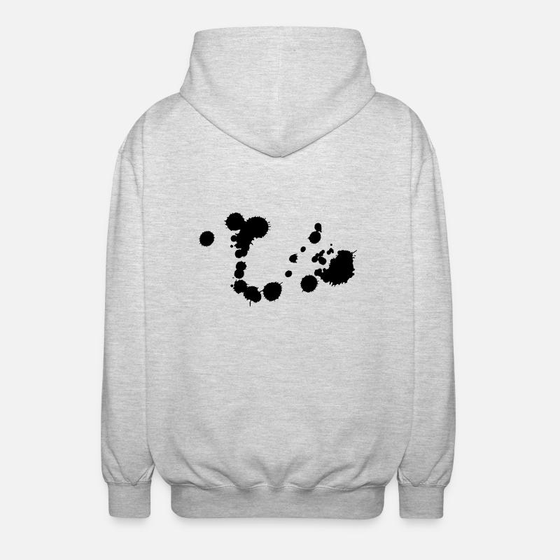 kleckse_01 - Unisex Hooded Jacket - light heather grey