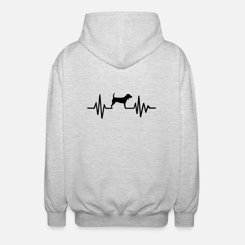 Beagle - Unisex Hooded Jacket - light heather grey