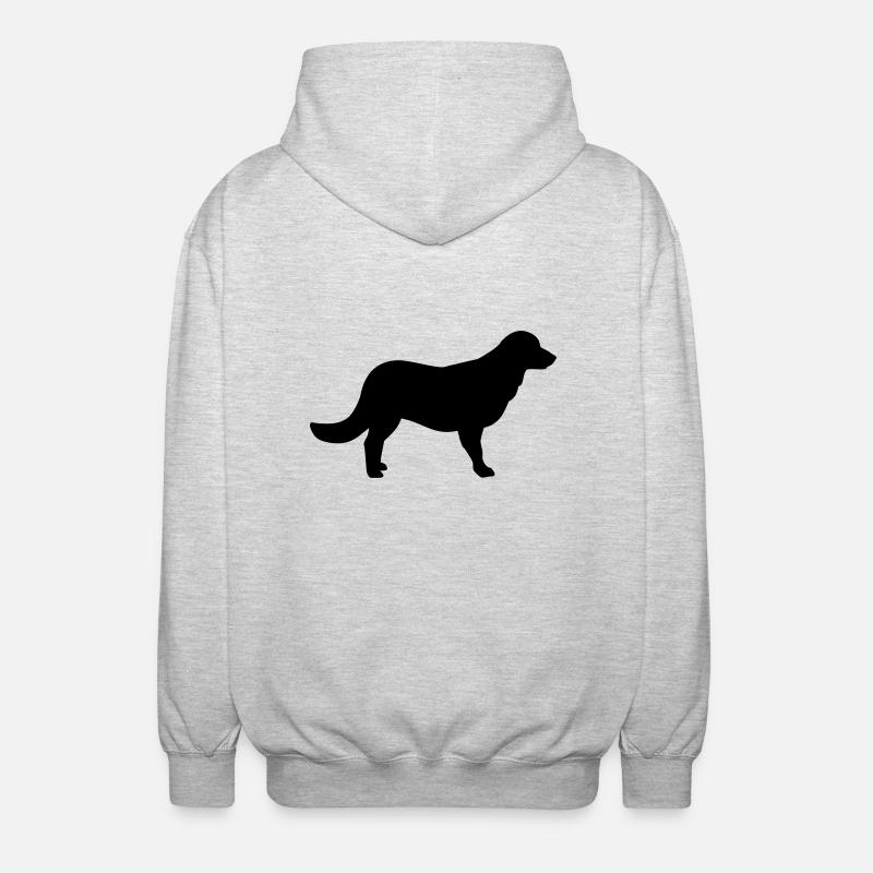 Flat Coated Retriever - Veste à capuche unisexe - gris clair chiné