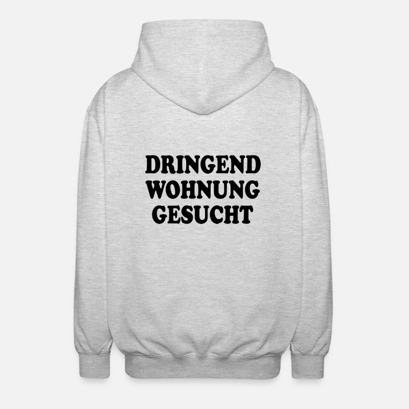 Dringend wohnung gesucht - Unisex Kapuzenjacke - Hellgrau meliert