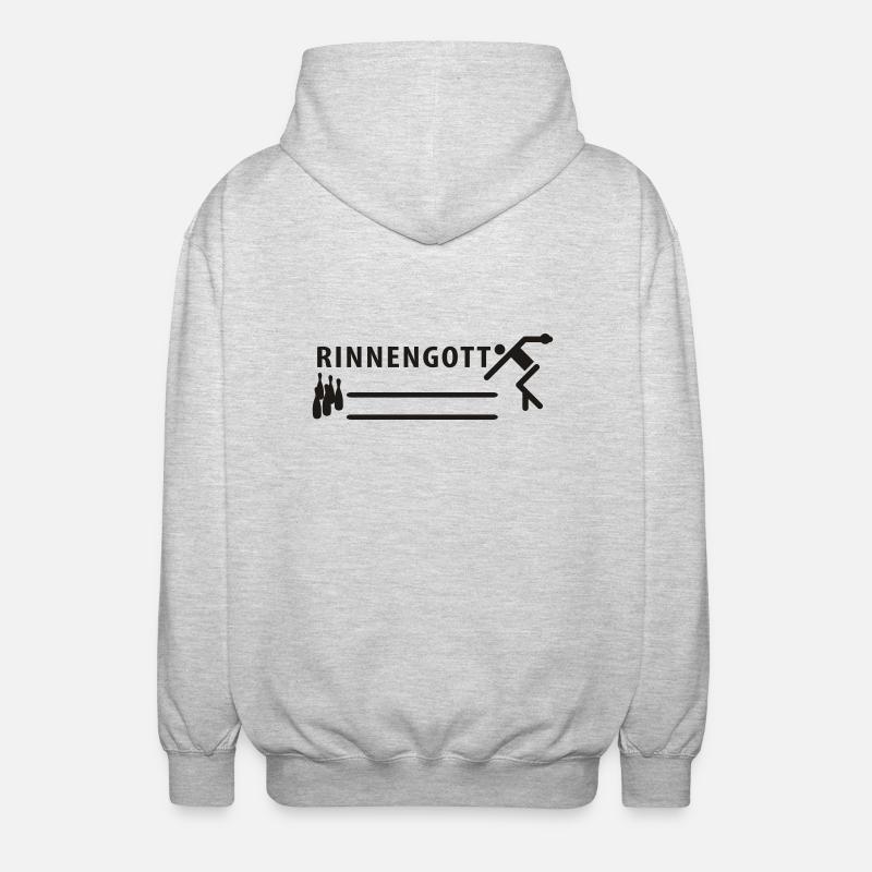 Bowling - gutter God - Unisex Hooded Jacket - light heather grey