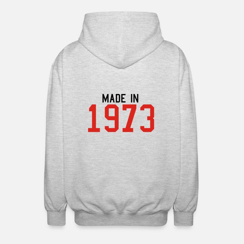1973 - Unisex Hooded Jacket - light heather grey