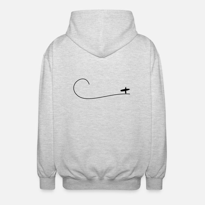 Perfekte Welle - Unisex Kapuzenjacke - Hellgrau meliert