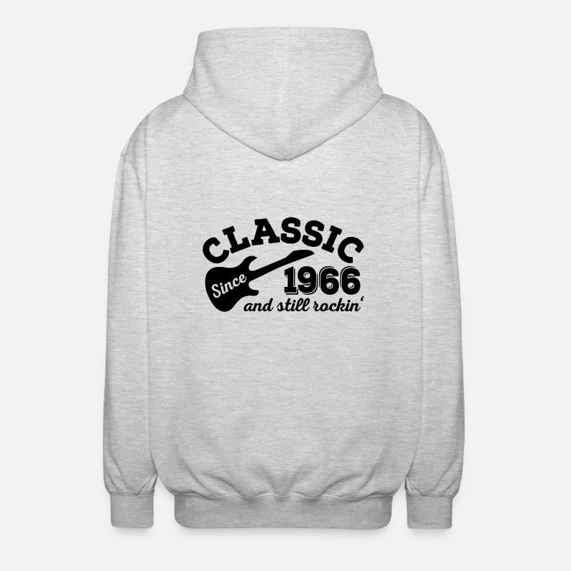 1966 - Unisex Kapuzenjacke - Hellgrau meliert