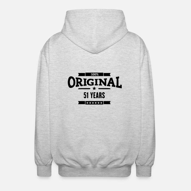 Original 51 Years - Unisex Kapuzenjacke - Hellgrau meliert