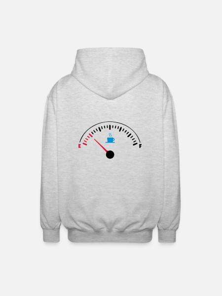 EMPTY COFFEE - Unisex Kapuzenjacke - Hellgrau meliert
