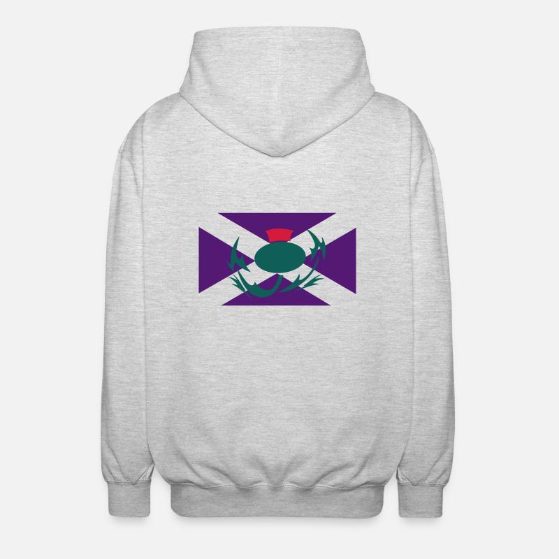 Drapeau écossais Thistle - Veste à capuche unisexe - gris clair chiné