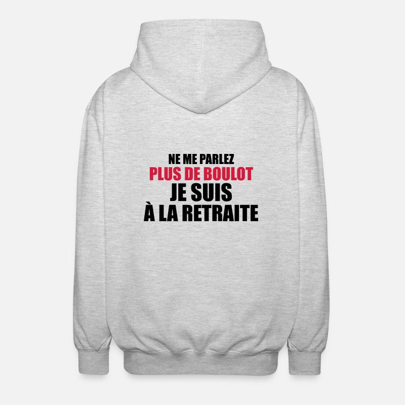 Je suis à la retraite - Veste à capuche unisexe - gris clair chiné