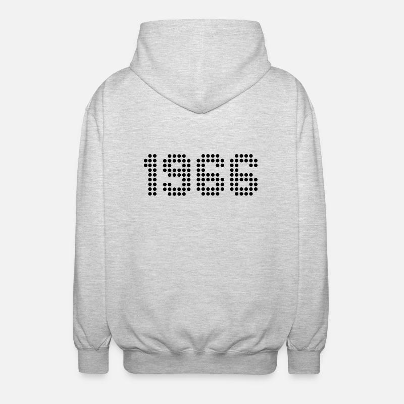 1966 - Veste à capuche unisexe - gris clair chiné