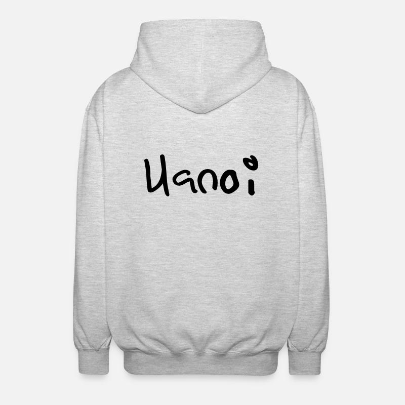 hanoi - Unisex Kapuzenjacke - Hellgrau meliert