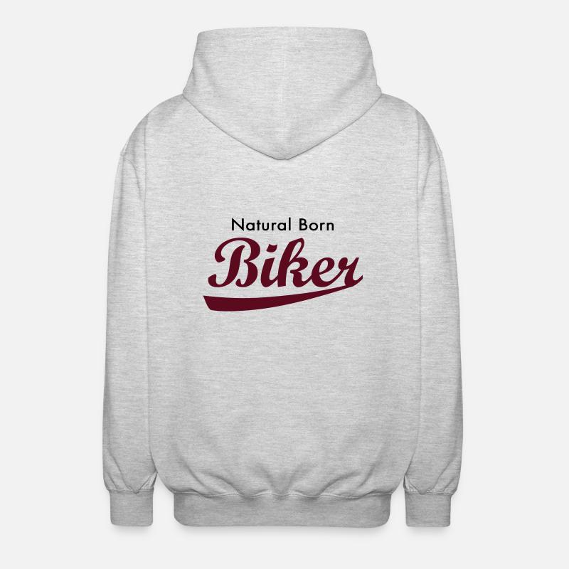 Natural Born Biker - Unisex Hooded Jacket - light heather grey