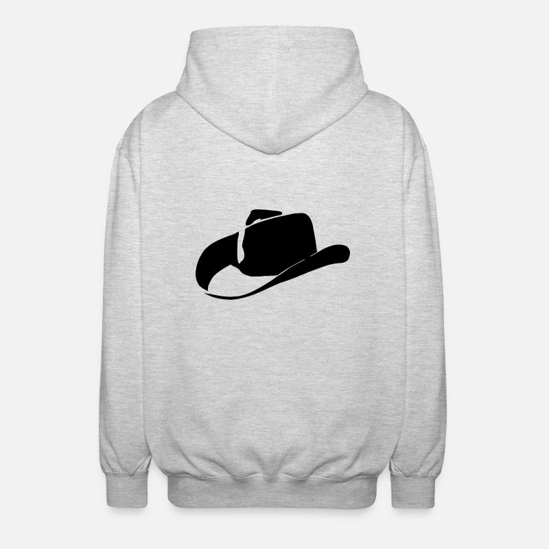 Chapeau de cowboy - Veste à capuche unisexe - gris clair chiné