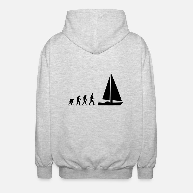 sailing evolution - Unisex Hooded Jacket - light heather grey