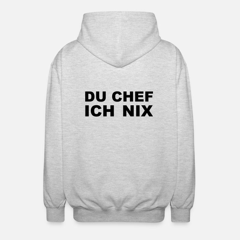 You boss - I nix - Unisex Hooded Jacket - light heather grey