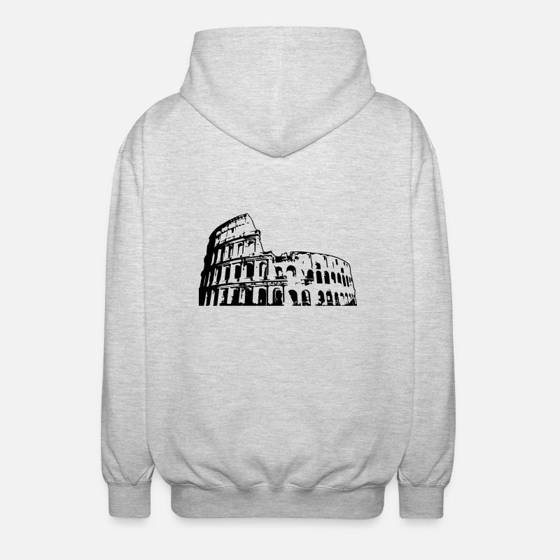 Rom - Kolosseum - Unisex Kapuzenjacke - Hellgrau meliert