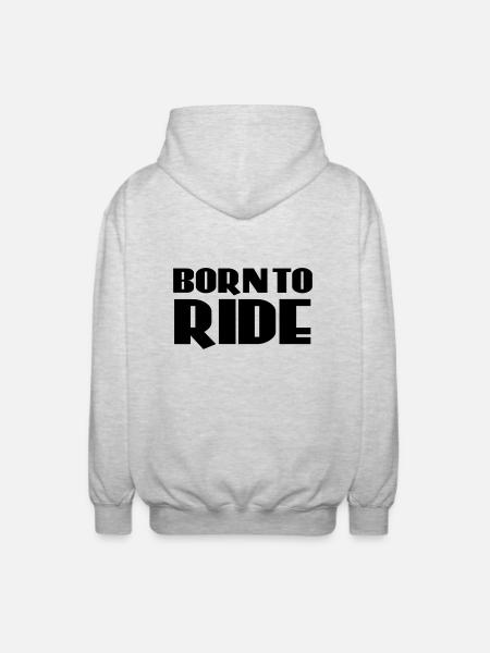 Born to ride - Unisex Kapuzenjacke - Hellgrau meliert
