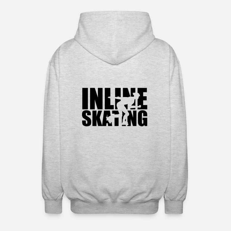 Inline skating - Unisex Kapuzenjacke - Hellgrau meliert